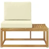 Lauko galinė sofa Balta 91 x 63 x 73 cm Kietos akacijos mediena