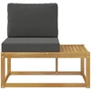 Lauko galinė sofa Balta 91 x 63 x 73 cm Kietos akacijos mediena