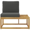 Lauko galinė sofa Balta 91 x 63 x 73 cm Kietos akacijos mediena