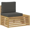 Lauko galinė sofa Balta 91 x 63 x 73 cm Kietos akacijos mediena