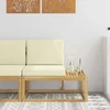 Lauko galinė sofa Balta 91 x 63 x 73 cm Kietos akacijos mediena