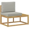 Lauko galinė sofa Balta 91 x 63 x 73 cm Kietos akacijos mediena