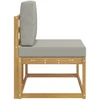 Lauko galinė sofa Balta 91 x 63 x 73 cm Kietos akacijos mediena