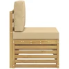 Lauko galinė sofa Balta 91 x 63 x 73 cm Kietos akacijos mediena