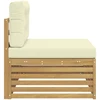Lauko galinė sofa Kietos akacijos mediena Balta