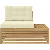 Lauko galinė sofa Kietos akacijos mediena Balta