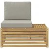 Lauko galinė sofa Kietos akacijos mediena Balta