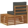 Lauko galinė sofa su pagalve Natūrali 91 x 63 x 73 cm