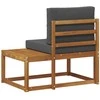 Lauko galinė sofa Natūralus ir antracitas 91 x 63 x 73 cm