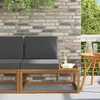 Lauko galinė sofa Natūralus ir antracitas 91 x 63 x 73 cm