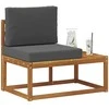 Lauko galinė sofa Natūralus ir antracitas 91 x 63 x 73 cm