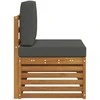Lauko galinė sofa su pagalve Natūrali 91 x 63 x 73 cm