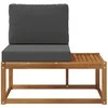 Lauko galinė sofa Natūralus ir antracitas 91 x 63 x 73 cm