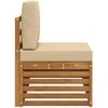 Lauko galinė sofa su pagalve Natūrali 91 x 63 x 73 cm