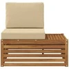 Lauko galinė sofa su pagalve Natūrali 91 x 63 x 73 cm