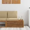 Lauko galinė sofa su pagalve Natūrali 91 x 63 x 73 cm
