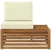Lauko galinė sofa su pagalve Natūrali 91 x 63 x 73 cm