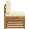 Lauko galinė sofa su pagalve Natūrali 91 x 63 x 73 cm