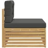 Lauko galinė sofa su pagalve Balta 115 x 83 x 73 cm