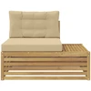 Lauko galinė sofa su pagalve Balta 115 x 83 x 73 cm