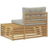 Lauko galinė sofa su pagalve Balta 115 x 83 x 73 cm