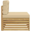 Lauko galinė sofa su pagalve Balta 115 x 83 x 73 cm