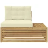 Lauko galinė sofa su pagalve Balta 115 x 83 x 73 cm