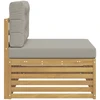 Lauko galinė sofa su pagalve Balta 115 x 83 x 73 cm