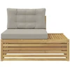 Lauko galinė sofa su pagalve Balta 115 x 83 x 73 cm