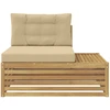 Lauko galinė sofa su pagalve Balta 115 x 83 x 73 cm