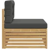 Lauko galinė sofa su pagalve Balta 115 x 83 x 73 cm