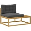 Lauko galinė sofa su pagalve Balta 115 x 83 x 73 cm Poliesteris