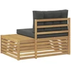 Lauko galinė sofa su pagalve Balta 115 x 83 x 73 cm