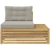 Lauko galinė sofa su pagalve Balta 115 x 83 x 73 cm
