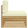 Lauko galinė sofa su pagalve Balta 115 x 83 x 73 cm