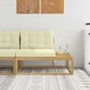 Lauko galinė sofa su pagalve Balta 115 x 83 x 73 cm Poliesteris