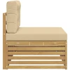 Lauko galinė sofa su pagalve Balta 115 x 83 x 73 cm