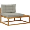 Lauko galinė sofa su pagalve Natūrali 115 x 83 x 73 cm