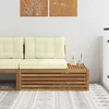 Lauko galinė sofa su pagalve Natūrali 115 x 83 x 73 cm