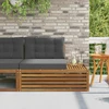 Lauko galinė sofa su pagalve Natūrali 115 x 83 x 73 cm