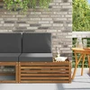 Lauko galinė sofa su pagalve Natūrali 91 x 63 x 73 cm