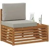 Lauko galinė sofa su pagalve Natūrali 91 x 63 x 73 cm