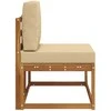 Lauko galinė sofa su pagalve Natūrali 91 x 63 x 73 cm