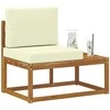 Lauko galinė sofa su pagalve Natūrali 91 x 63 x 73 cm