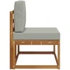 Lauko galinė sofa su pagalve Natūrali 91 x 63 x 73 cm