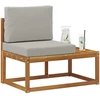 Lauko galinė sofa su pagalve Natūrali 91 x 63 x 73 cm