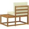 Lauko galinė sofa su pagalve Natūrali 91 x 63 x 73 cm