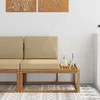 Lauko galinė sofa su pagalve Natūrali 91 x 63 x 73 cm