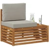 Lauko galinė sofa su pagalve Natūrali 91 x 63 x 73 cm