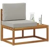 Lauko galinė sofa su pagalve Natūrali 91 x 63 x 73 cm